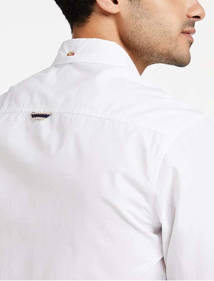 WHITE SHIRT FOR MEN WITH GOLDEN BUTTON